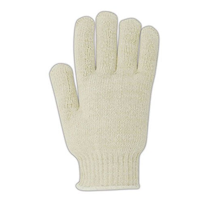 MAGID T153 KnitMaster T153 Heavyweight 7 Gauge Knit Gloves, Cotton Poly Blend, Men's (Fits Large), Natural (Pack of 12) - size: 9/L, style: 12 Pairs