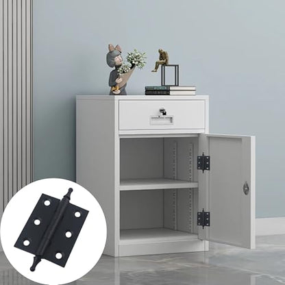 2 Inch Antique Style Solid Brass Butt Hinges with Ball Finials, Black Plated Butt Hinges with for Furniture Cabinet Drawer Door, 2PCS - size: 2 Inch