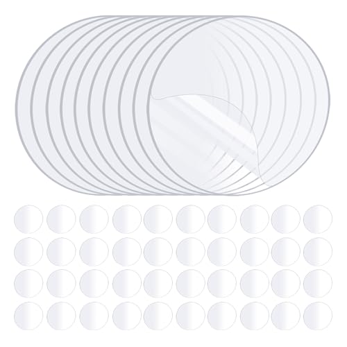 ZOMPAGO 50PCS Heavy Duty Double Sided Adhesive Mounting Circle Tape- Waterproof,Strong Adhesion,Clear, High Strength,No Residue Removability for Hanging,Wall Mounting, Home Decor,Adhesive for Shower - color: 50PCS, size: Circle(2Inch)