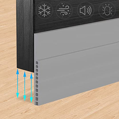 SYIPO Door Draft Stopper for Huge Gap, 3" W x 39" L, Adjustable, Gray - color: Gray