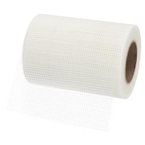 PATIKIL Drywall Repair Mesh Tape, 8 inch x 164 ft Fiberglass Repair Patch Self-Adhesive Dry Wall Joint Tape 7 Mesh Wall Hole Crack and Seam Patch, White - size: 8 inch x 164 Feet