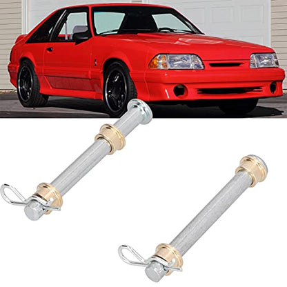 OUKENS Metal Door Hinge Pins Kit, Front Driver Side Door Hinge Pin Replacement Fitscreen Door Hinges Replacement for Ford Mustang 1994-2004, Includes 2 Pins 4 Bushings 2 Screws