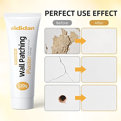 2pcs Drywall Repair Kit Hole Repair Patch Kits Wall Spackle Repair Paste Wall Mending Agent Quick Fix Solution for Home Wall, White Repair Putty Plaster Dent & Wood Scratch Repair - color: 2 Pack