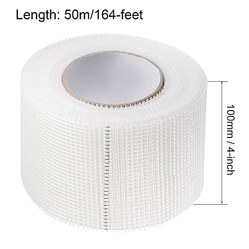 uxcell Drywall Joint Tape Self-Adhesive Fiberglass 4-inch x 164-feet Repair Patch Wall Hole Crack Mesh Size 2.8mm - size: 4" x 164'