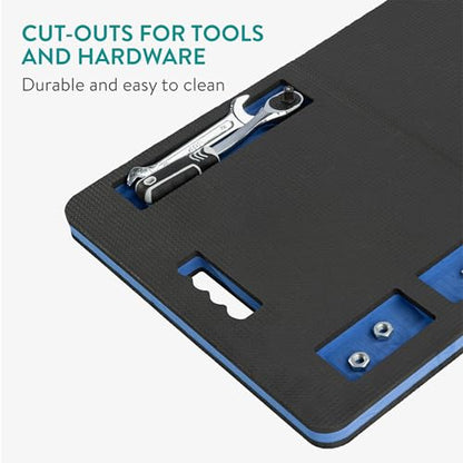Navaris Mechanics Mat - Memory Foam Kneeling Pad - Made from Thick EVA Material - Lightweight, Portable and Foldable - Multiple Uses - 120cm x 40cm x 3cm (47.2" x 15.8" x 1.2")