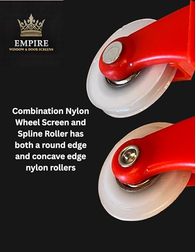 Screen Spline Roller Tool/Repair Kit, Wood Handle Roller, Combination Nylon Wheel Roller, and Spline Hook Removal Tool - Empire Window & Door Screens