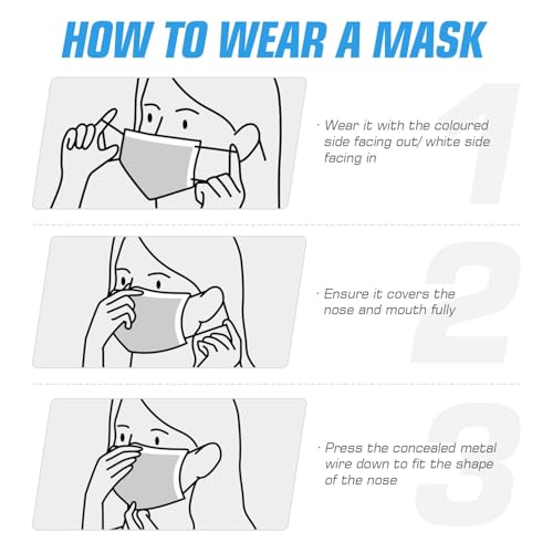 50 PCS Black Disposable Face Masks 3-Ply Filter Earloop Mouth Cover, Face Mask - size: 50 Count (Pack of 1)