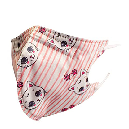 Disposable Safety Mask 5 Ply Protection Face Mask for Kids 20 pcs (Kids Cat) - color: Kids Cat