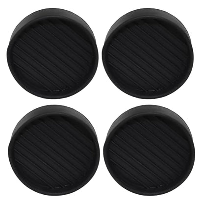 BokWin 2x2 Inch Round Rubber Furniture Pads (4 Pack) - Strong Grip Non Slip Cups, Secure Anti Slide Feet for Bed Couch Table Chair - Floor Protectors Stop Movement, Black - size: 2 x 2 inch