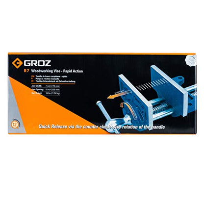 Groz 39011 Quick Release Woodworking Vise - size: 7-inch