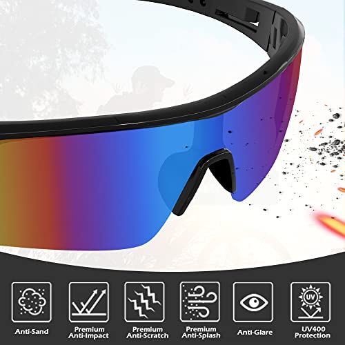 Tinted Safety Glasses for Men Women, Safety Goggles Impact Resistant, ANSI Z87.1+ UV400 Eye Protection, Anti Scratch - color: 6pack-multicolor