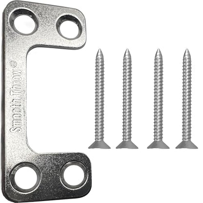 Oversized (1.125" x 2.75") Adjustable Strike Plate for Exterior Doors - Larger Horizontal & Vertical Hole for Deadbolts & Electronic Locks - Home & Rental Security - Property Managers Favorite