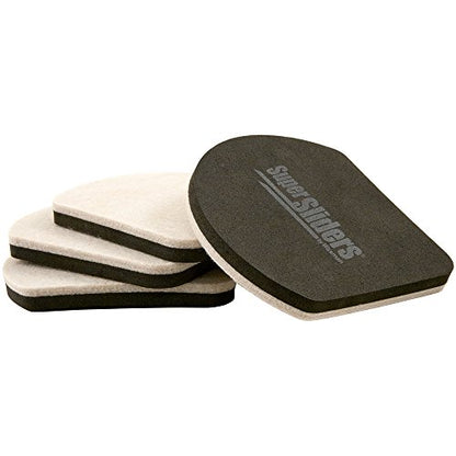 Super Sliders 7" Slide & Hide Reusable Furniture for Hard Surfaces - Effortless Moving and Surface Protection, Beige (4 Pack) - size: 7 Inch, style: For Hardwood
