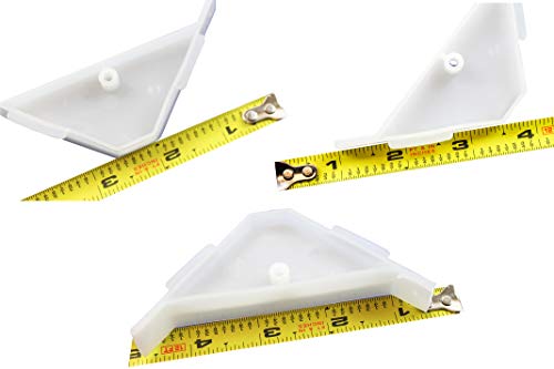 Berta 20-Pack, 90 Degree Cabinet Triangle Bracket, Plastic White Corner Support Braces - size: 20