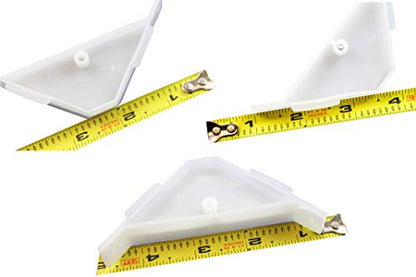 Berta 8-Pack, 90 Degree Cabinet Triangle Bracket, Plastic White Corner Support Braces - size: 8