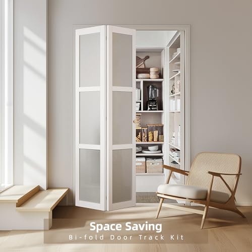 Bifold Door Hardware Kit, 24-Inch Bi-fold Closet Door Track Kit Bifold Closet Door Hardware Kit Folding Door Hardware Repair Replacement Tool Kit - size: 24 Inch Track