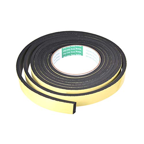uxcell Sealing Foam Tape 20mm Wide 5mm Thick 3 M/9.8ft Long, Self Adhesive Weather Strip for Window Door Insulation - size: 20mmx5mmx3m