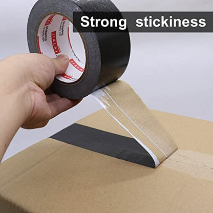 JIALAI HOME Heavy Duty Duct Tape, Black Tape 2 Inches x 30 Yards 3-Pack, 8.27 mil, Strong, Flexible, No Residue, All-Weather and Tear by Hand - for Repairs, Industrial, Professional Use - color: Black
