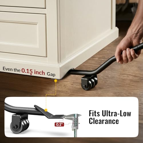 HOLKIE Heavy Duty Furniture Jack for Sliders on Carpet,Back Saving Furniture Lifter Tool for Pads on Hardwood Floors,660 Lbs Load Appliance Lifter Jack & 4 Stackable Blocks to Raise Furniture