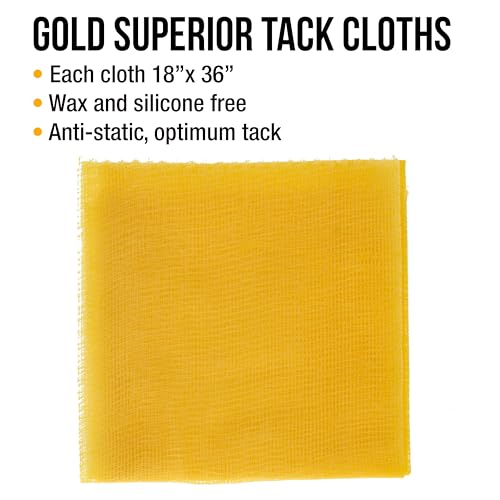 Dura-Gold - Pure Gold Superior Tack Cloth (Case of 144) Woodworking, Automotive Paint, Tack Cloth Autobody Painting, Painters Cloths, Dust Rags, Stain Rags, Wood Staining Pads, Tac Cloths, Tacky Towel - size: 12 Count (Pack of 12)