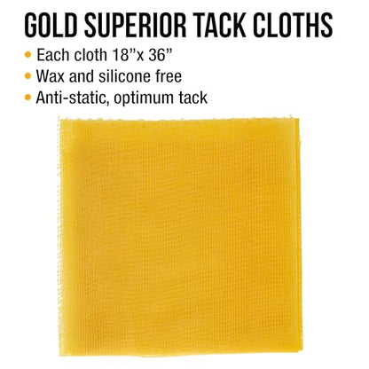 Dura-Gold - Pure Gold Superior Tack Cloth (Case of 144) Woodworking, Automotive Paint, Tack Cloth Autobody Painting, Painters Cloths, Dust Rags, Stain Rags, Wood Staining Pads, Tac Cloths, Tacky Towel - size: 12 Count (Pack of 12)