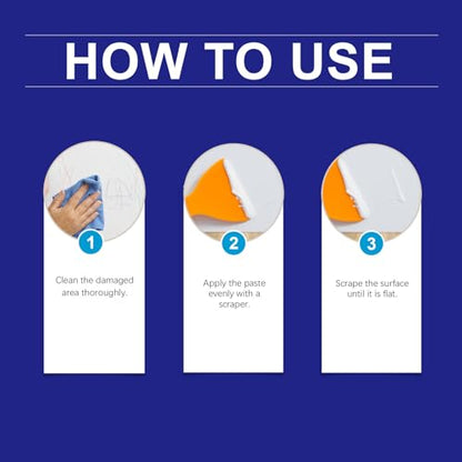 Waterproof Resistant Wall Repair Paste, Spackle Wall Repair, Spackle for Drywall, for Holes, Cracks, and Chips (Waterproof Resistant Wall Repair Paste, Gram, 500)