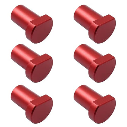 6Pcs Aluminum Alloy Bench Dogs Clamps Red Woodworking Workbench Stoppers Workbench Positioning Planing Plug for 3/4 Inch (19mm) Dog Hole