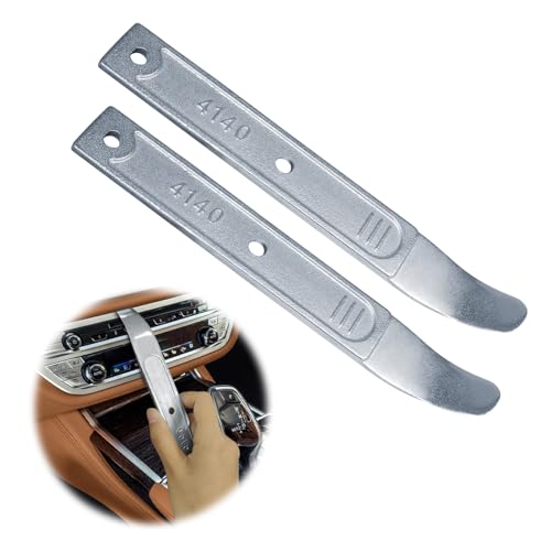 BFXM 4140 Pry Tool, Trim Removal Tool, Panel Removal Tools for Auto Trim, Interior Door Trim Pry Tool, Panel Popper Tool, Metal Pry Bar for Automotive Planes, Automotive Tools - color: 2 pack