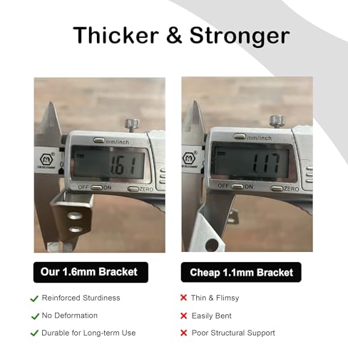 PlusRoc 12-Pack Stainless Steel Corner Brackets - Heavy Duty Corner Braces for Wood Furniture, Drawers, Cabinets, Tables and Chairs