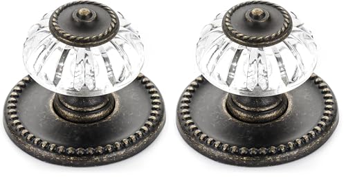 Richelieu Hardware BP16063244BB Montreuil Collection 1-5/16 in (33 mm), Eclectic Cabinet Knob, Burnished Brass (Pack of 2) - size: 1 Count (Pack of 2)