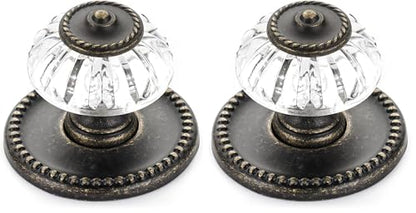 Richelieu Hardware BP16063244BB Montreuil Collection 1-5/16 in (33 mm), Eclectic Cabinet Knob, Burnished Brass (Pack of 2) - size: 1 Count (Pack of 2)