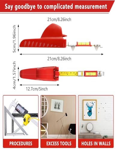 All in One Picture Hanging Tool with Drywall Repair Kit, Picture Hanging Tool with Level, Portable Picture Hanging Leveling Tool with Drywall Hole Repair Kit for Hanging Picture, Mirror, Clock - style: Drywall Repair Kit