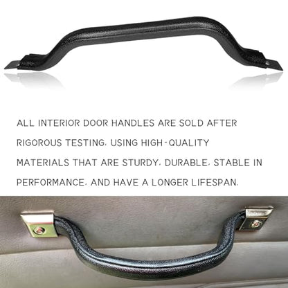 2Pcs 55009801K Interior Door Handle Pull Strap Kit, Door Strap Kit Compatible with Wrangler YJ 1987-1995, Black Front Left Driver & Right Passenger Side Replacement