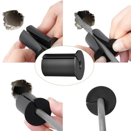 ZukoCert 6PCS Waterproof 3/4 Inch Cable Wall Pass Through Grommets, Essential Accessory for Satellite Internet Cable Routing and Organization, Perfect for Managing Ethernet Cables Through Walls
