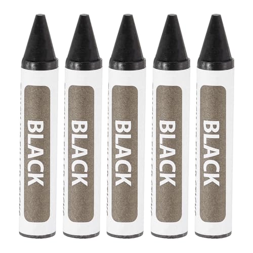 uxcell Furniture Repair Wood Markers, 5 Pcs Black Touch Up Filler Sticks, Wood Wax Pen Crayons for Scratches, Wood Floors, Tables, Cabinet, Carpenters, Cover Ups - color: Black