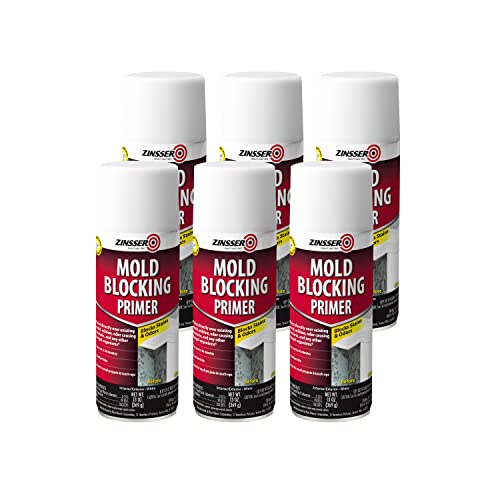 Rust-Oleum Zinsser 287512-6PK Mold Blocking Spray Primer, White, 13.00 Fl Oz (Pack of 6) - size: 13 Ounce (Pack of 6)