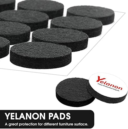 Yelanon Felt Furniture Pads for Hardwood Floors -261 Pcs Premium Floor Protectors for Furniture, Felt Pads for Chair Legs, Black - size: 261 Pcs Black
