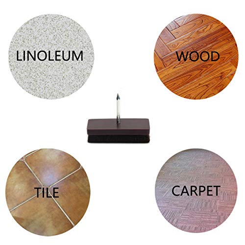 Nail on Felt Pads Furnigear Furniture Pads Nail- Floor Protectors for Furniture Legs 24Pack Chair Felt Pads for Hardwood Floors(1X1-1/2, Rectangle) - size: 1x1-1/2" (Rectangle, Brown)