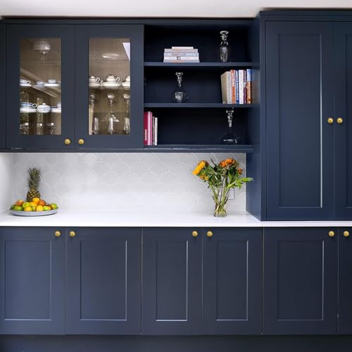 Ravinte 30 Pack Brushed Brass Cabinet Pulls - 1-1/4 inch Kitchen Cabinet Knobs & Drawer Pulls for Dresser Drawers - color: Brushed Brass