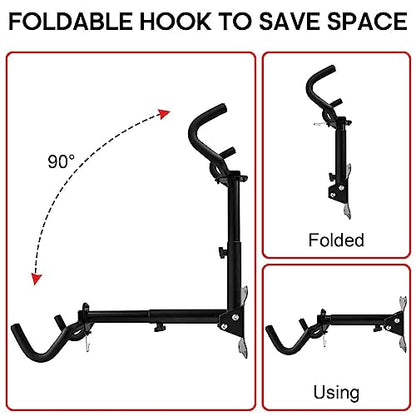 Bike Hanger Wall Mount, Heavy Duty Steel Bike Racks Storage Garage Adjustable Bicycle Hooks for Mountain Hybrid Road Bikes (Black 1 Pack) - color: Black 1 Pack