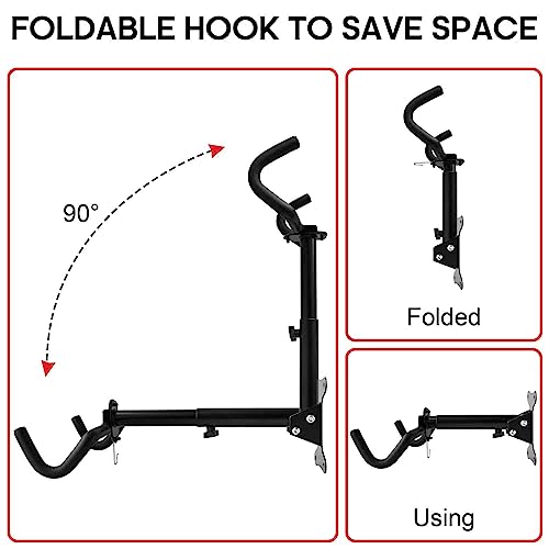 Bike Hanger Wall Mount, 2 Pack Heavy Duty Steel Bike Racks Storage Garage Adjustable Bicycle Hooks for Mountain Hybrid Road Bikes - color: Black 2 Pack