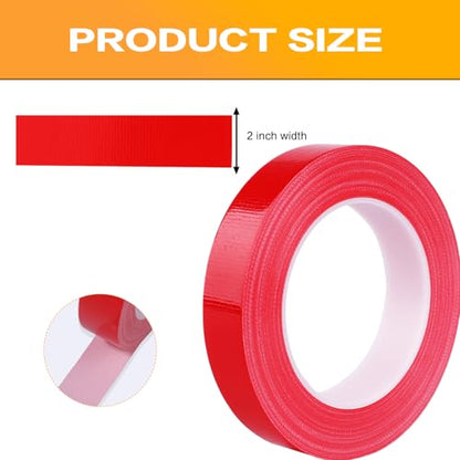 Red Duct Tape 1 Inch x 33 Yards, Heavy Duty Waterproof Repair Tape, Straight Hand-Tear Cloth Tape for DIY Craft, Camping Gear, Home Maintenance & Packing - color: Red