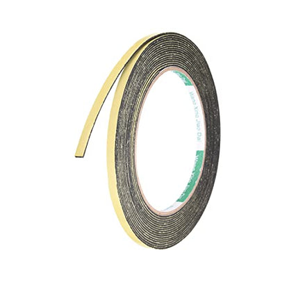 uxcell Sealing Foam Tape 5mm Wide 1mm Thick 5m/16.4ft Long, Self Adhesive Weather Strip for Window Door Insulation - size: 5mmx1mmx5m