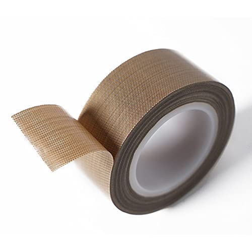 Teflon Tape,1/2-inch x 33 Feet x 0.18mm Low Friction Tape High Temp Adhesive Tape,Abrasion Resistant,Surface Protection for Wood,Drawer,Cabinet,Furniture,Vacuum Sealer & Hand Impulse Sealers - color: Brown, size: 1 Roll 1/2-inch x 33 Feet