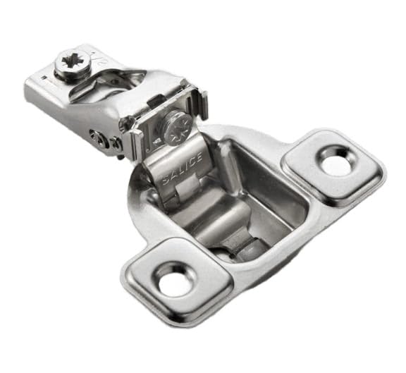 Salice Hinge Cabinet Hinge Repair Kit for Salice E-Centra Nickel-Plated Metal 106-degree 1/2-inch Overlay Nickel Finish, 2 Hinges with Bumpers and Hardware by E.H.C.