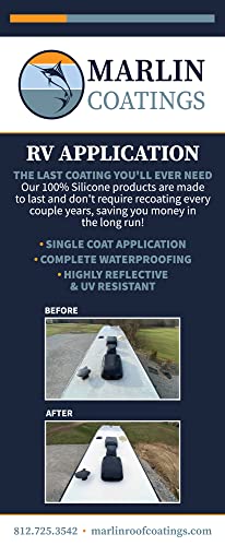 100% Silicone Roof Patch – Prevent and Repair Leaks – Complete Waterproofing – Easy Trowel or Brush Application…(1/2 Gallon, Black) - color: Black, size: Half Gallon
