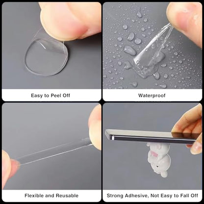 210 Pcs Double Sided Tape Museum Gel Sticky Tack, Removable Non-Marking 20mm/0.78" Round Double Sided Adhesive Dots Poster Putty for Crafts Balloons Festival Home Office Party Decorations - size: 210pcs-20mm
