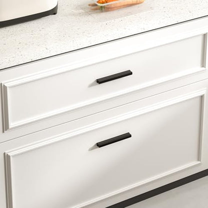 Goldenwarm 6 Pack 1" to 4"(25-102 mm) Hole Distance Black Adjustable Drawer Pulls Black Cabinet Handles for Kitchen Hardware - color: Black, size: 1 in to 4 in (25-102 mm)