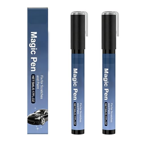 Magic Car Scratch Remover Pen, 2026 New Car Paint Repair Pen, Portable Auto Touch Up Pen, Weatherproof Touch up Auto Cars Scratch Remover Repair Paint Pen for Vehicles (2PCS) - color: 2PCS