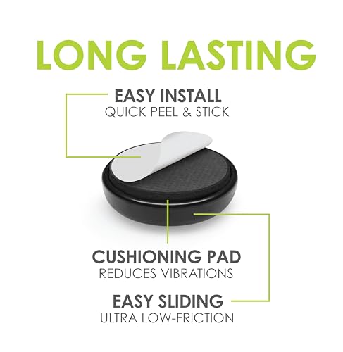 Slipstick GorillaGlides Kitchen Appliance Sliders (24 x 3/4” Round Glides) Self Adhesive Countertop Appliance Sliders Provide Easy Sliding and Saves Space on Counters - size: 3/4 Inch Appliance Sliders - 24 Pack
